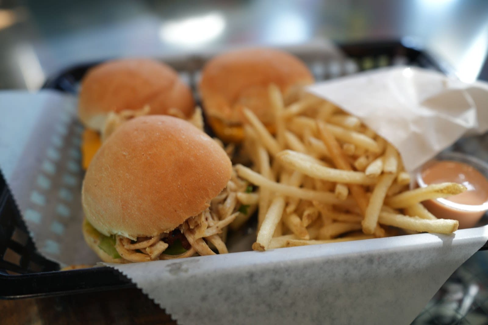 Sliders and fries