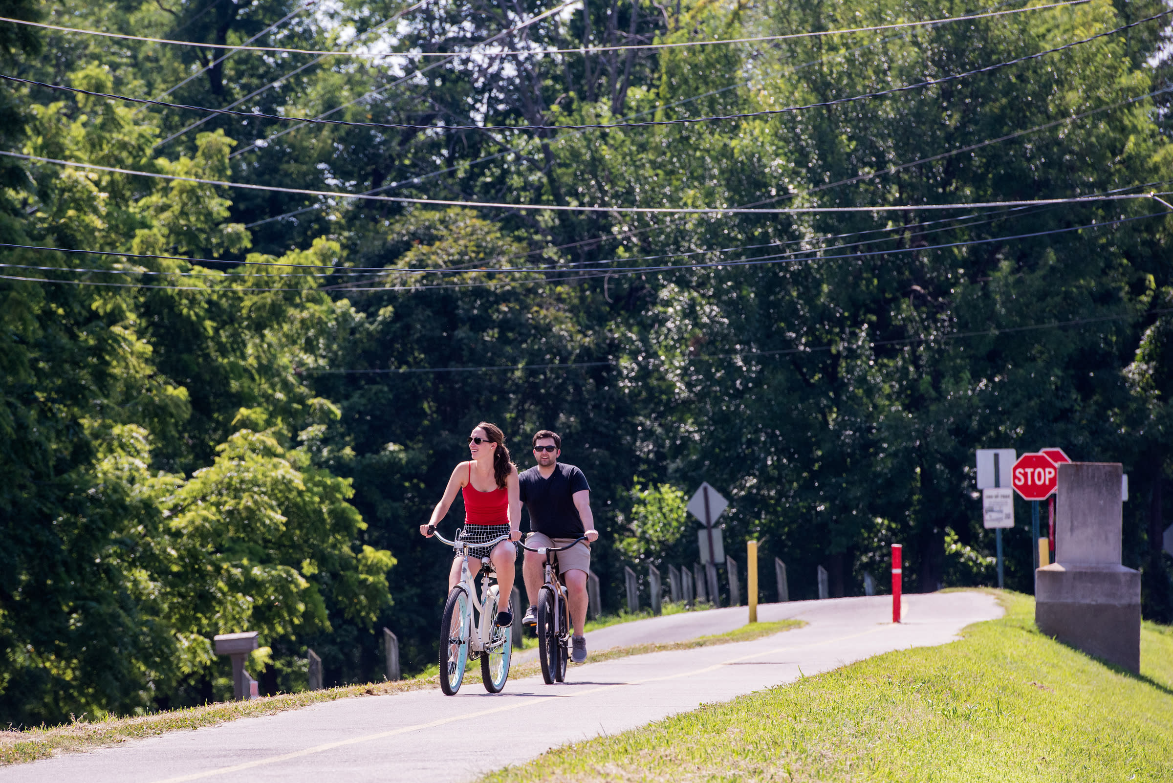 Sights seen Saturday, July 25, 2015 along the Ohio River Greenway green spaces, trails, and paved pathways lining the river cities of New Albany, Jeffersonville and Clarksville, Ind. (Photo by Brian Bohannon)