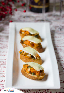 Sweet Potato and Brie Bruschetta #Recipe | ExploreAsheville.com