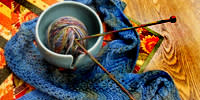 Wave Scarf - knitting in the Finger Lakes