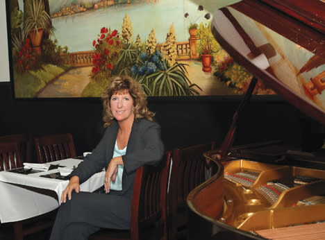 Michaels Restaurant - Mural and Baby Grand Piano