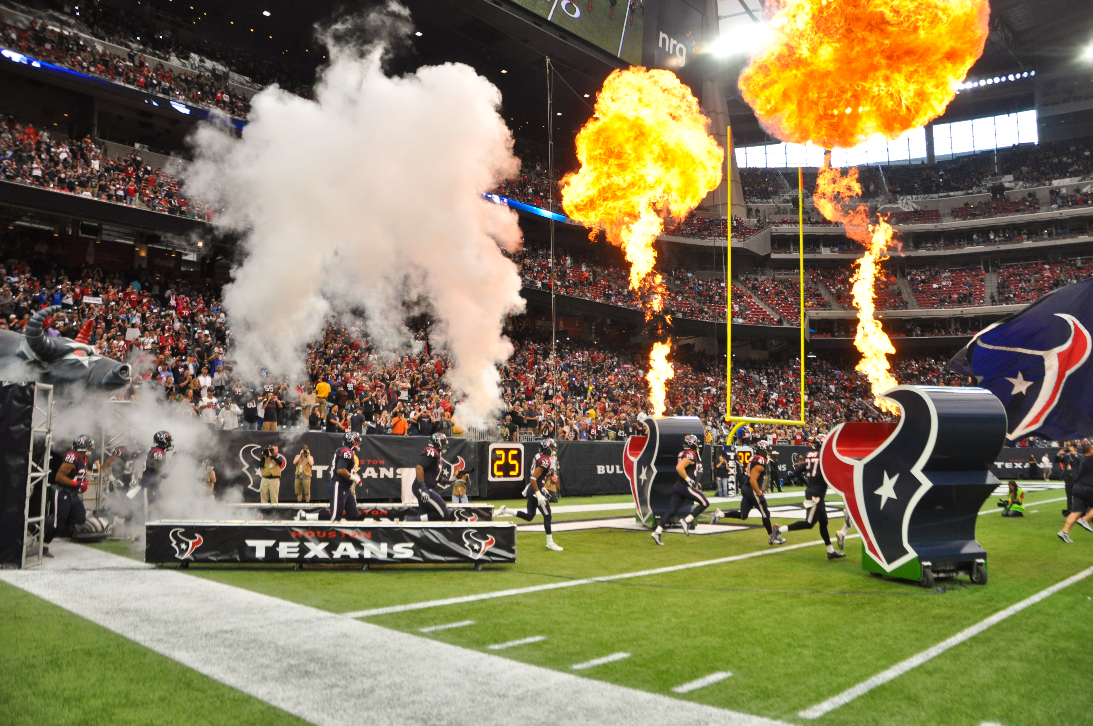 Houston Texans Coming Onto Field