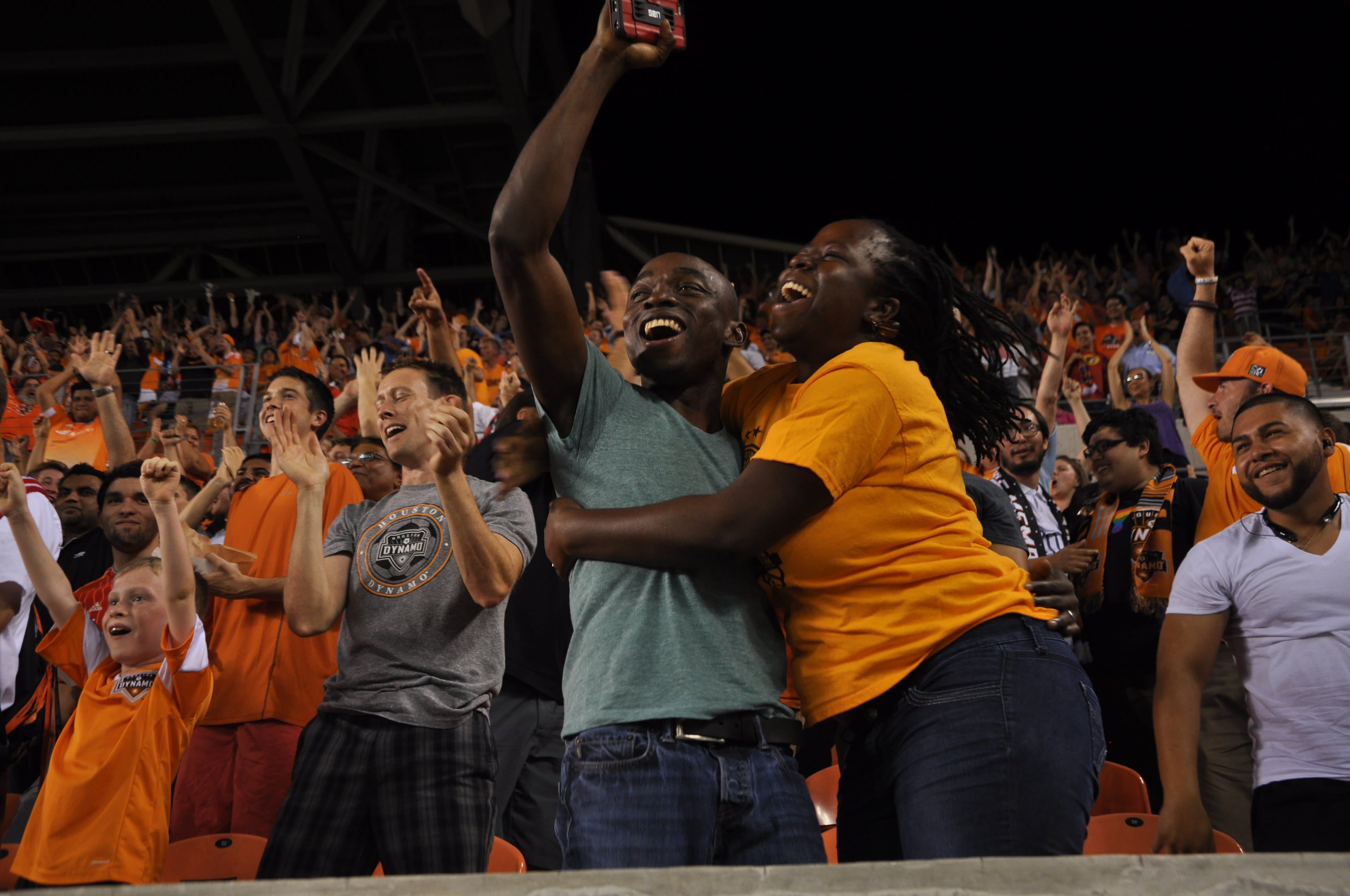 Houston Dynamo Fans in Crowd