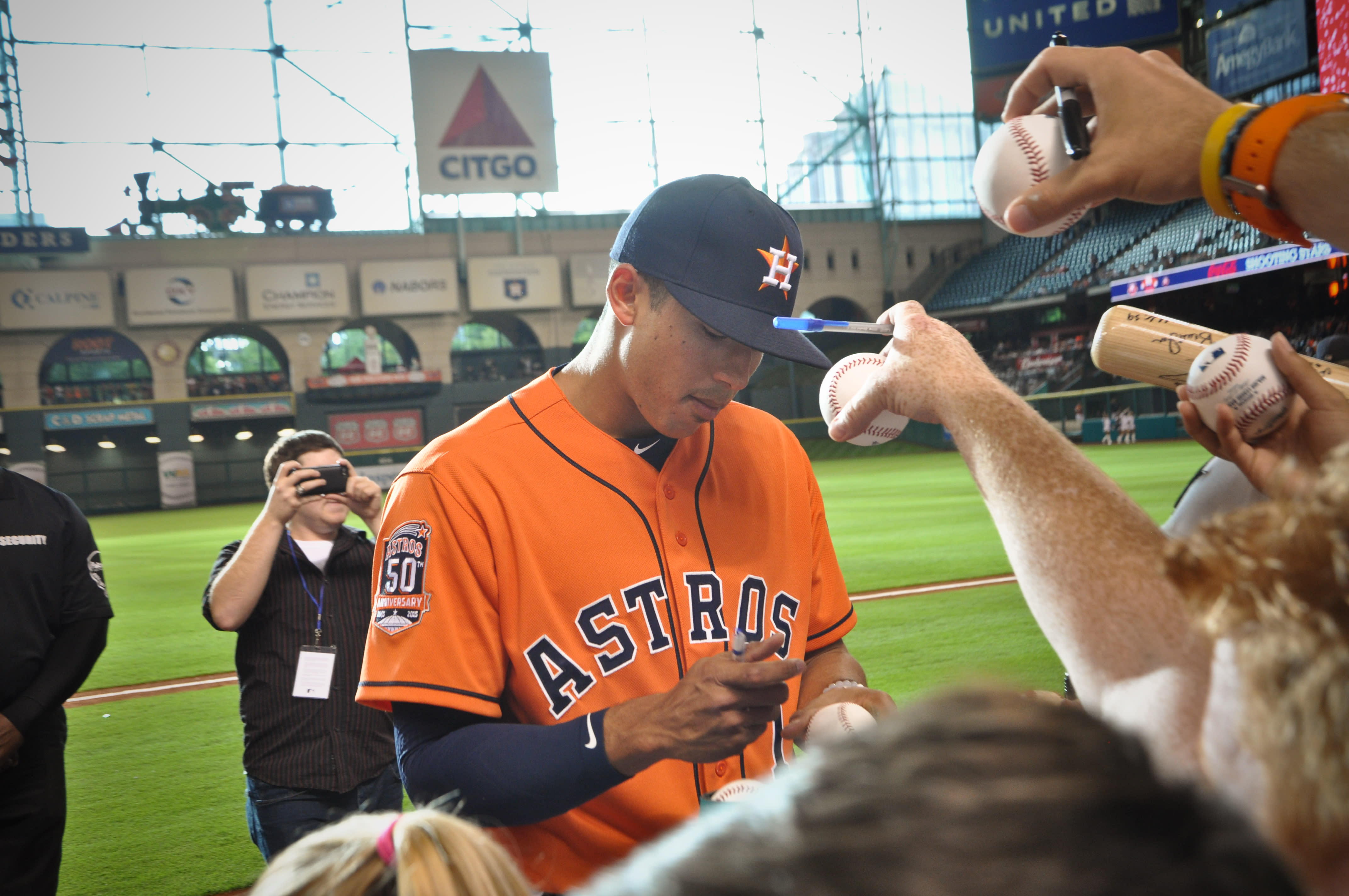 Carlos Correa Signing Baseballs