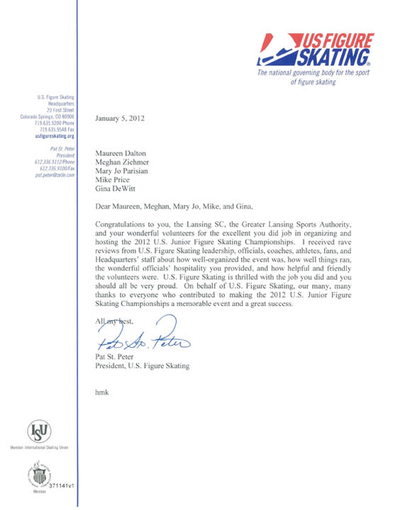 US Figure Skating Letter