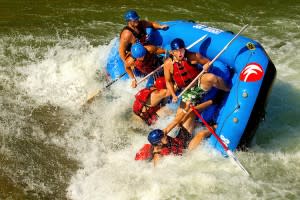 Whitewater rafting at the US National Whitewater Center