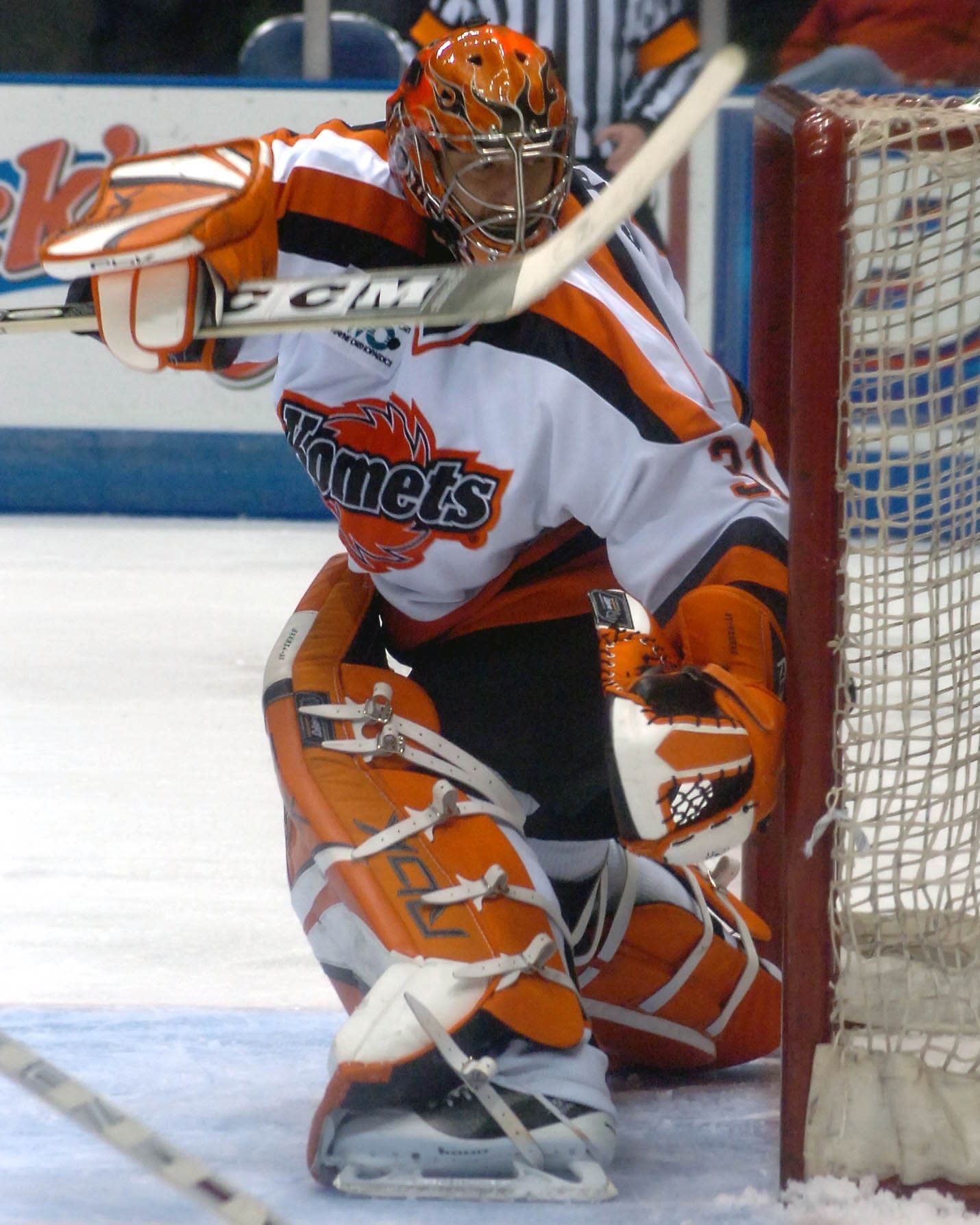 Defending the Komets ice!