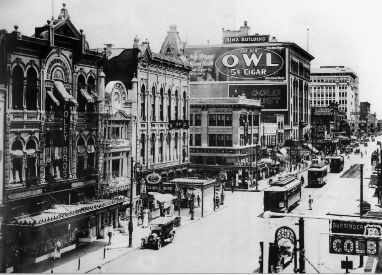 Houston Main Street in the Late 1800's