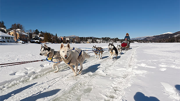 Dogsled Rides on Mirror Lake - Photo by NYS ESD