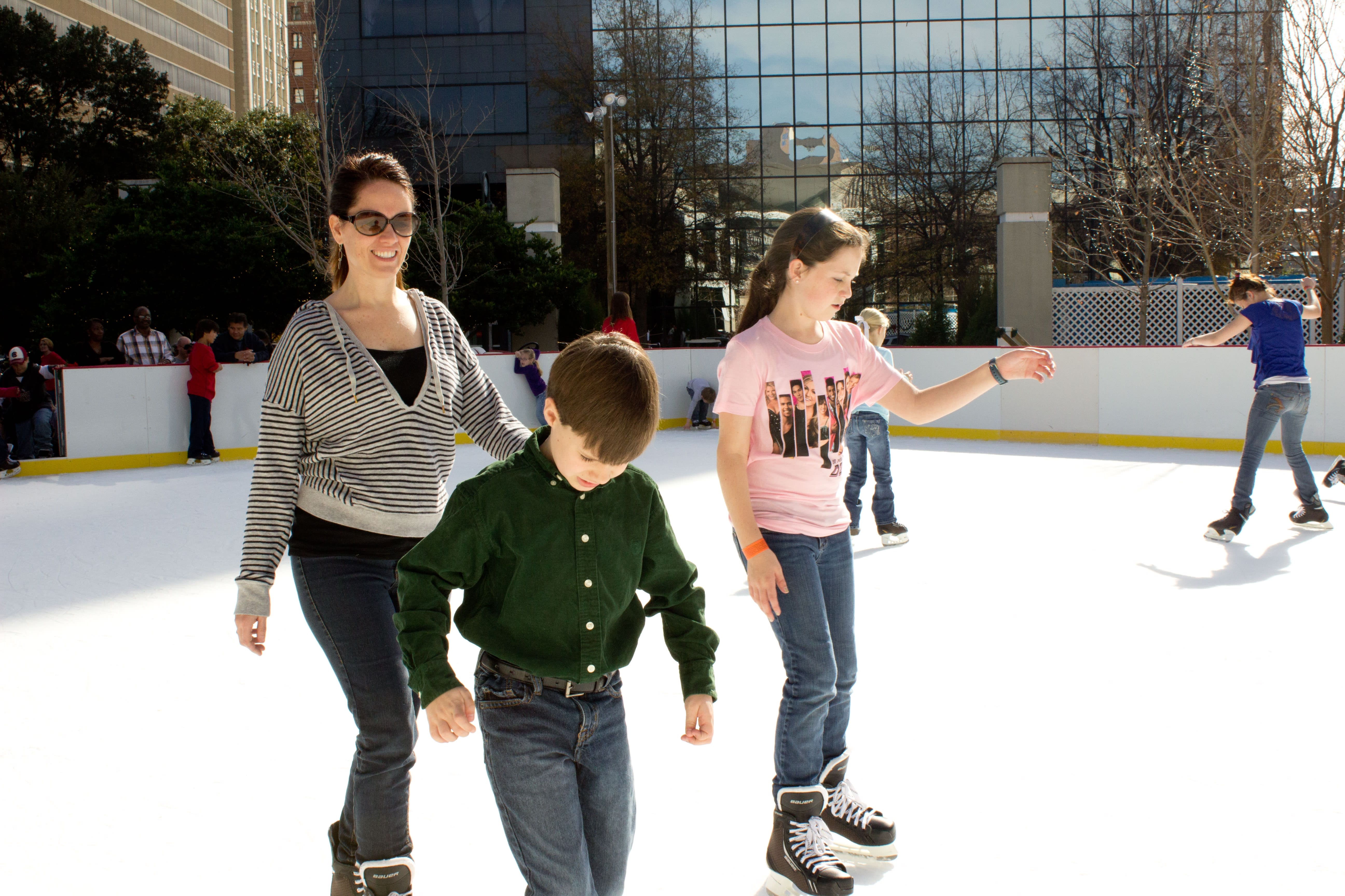 Outdoor skating at Main Street Ice on Boyd Plaza in Columbia, SC