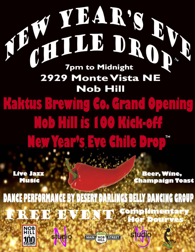 New Year's Eve 2017 in Albuquerque at the Nob Hill Chile Drop