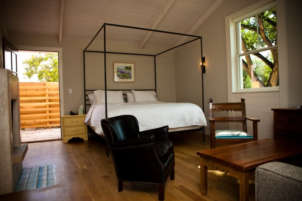 The interior of a room at Los Poblanos Historic Inn & Organic Farm in Albuquerque