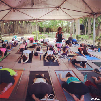 Yoga at El Pinto Restaurant Yoga at El Pinto Restaurant
