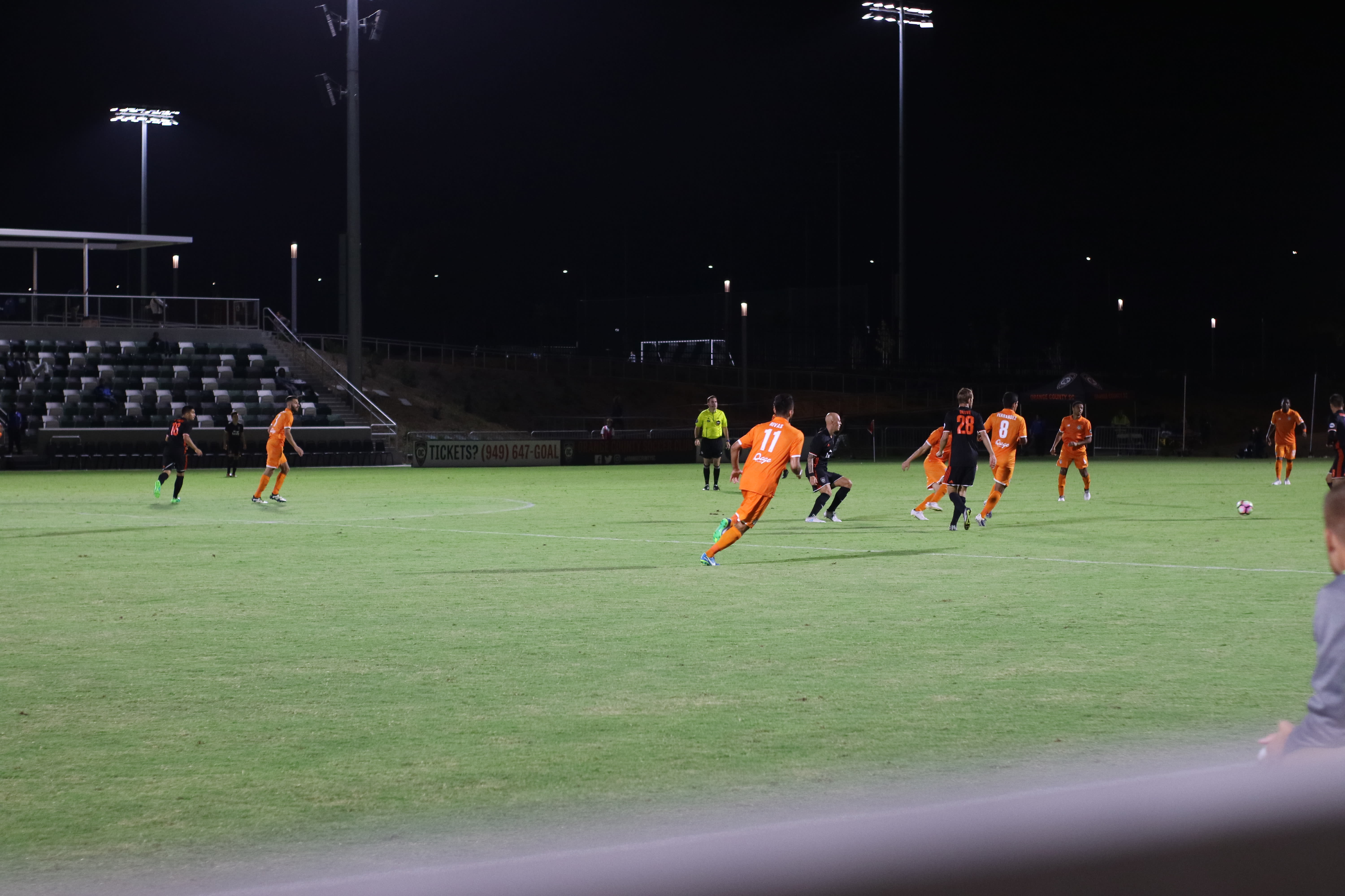 Soccer match in progress
