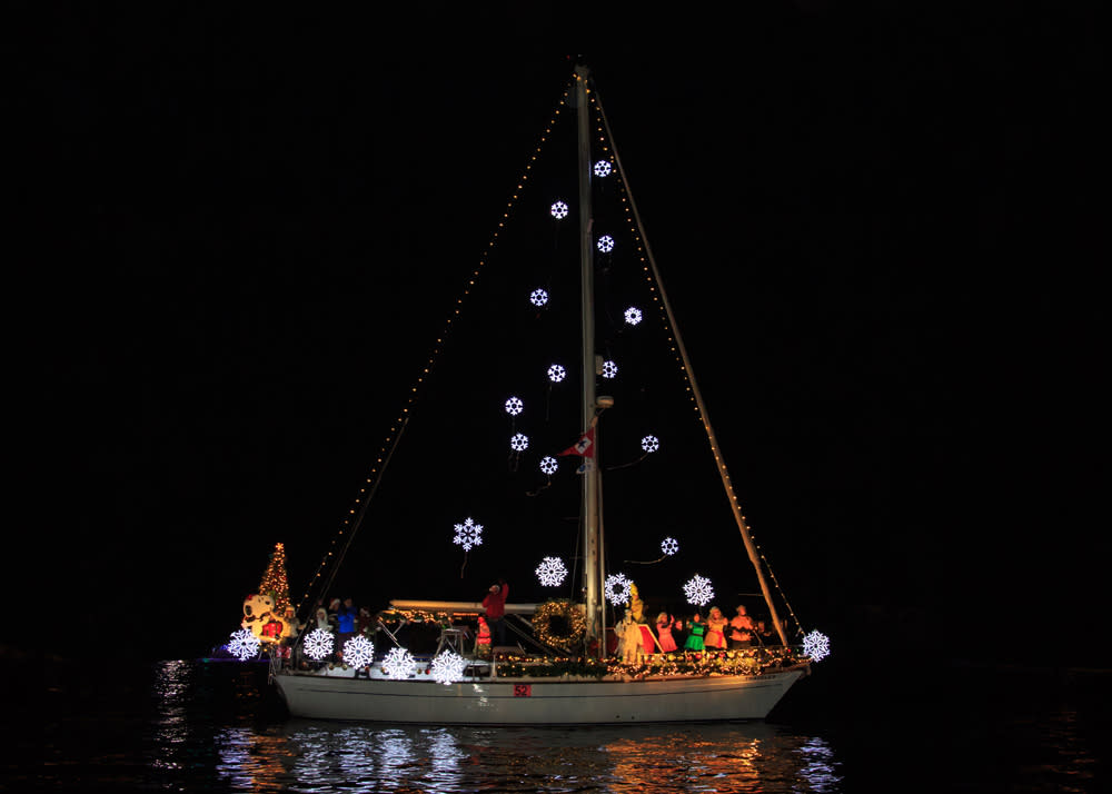 Newport Beach Christmas Boat Parade Sailboat