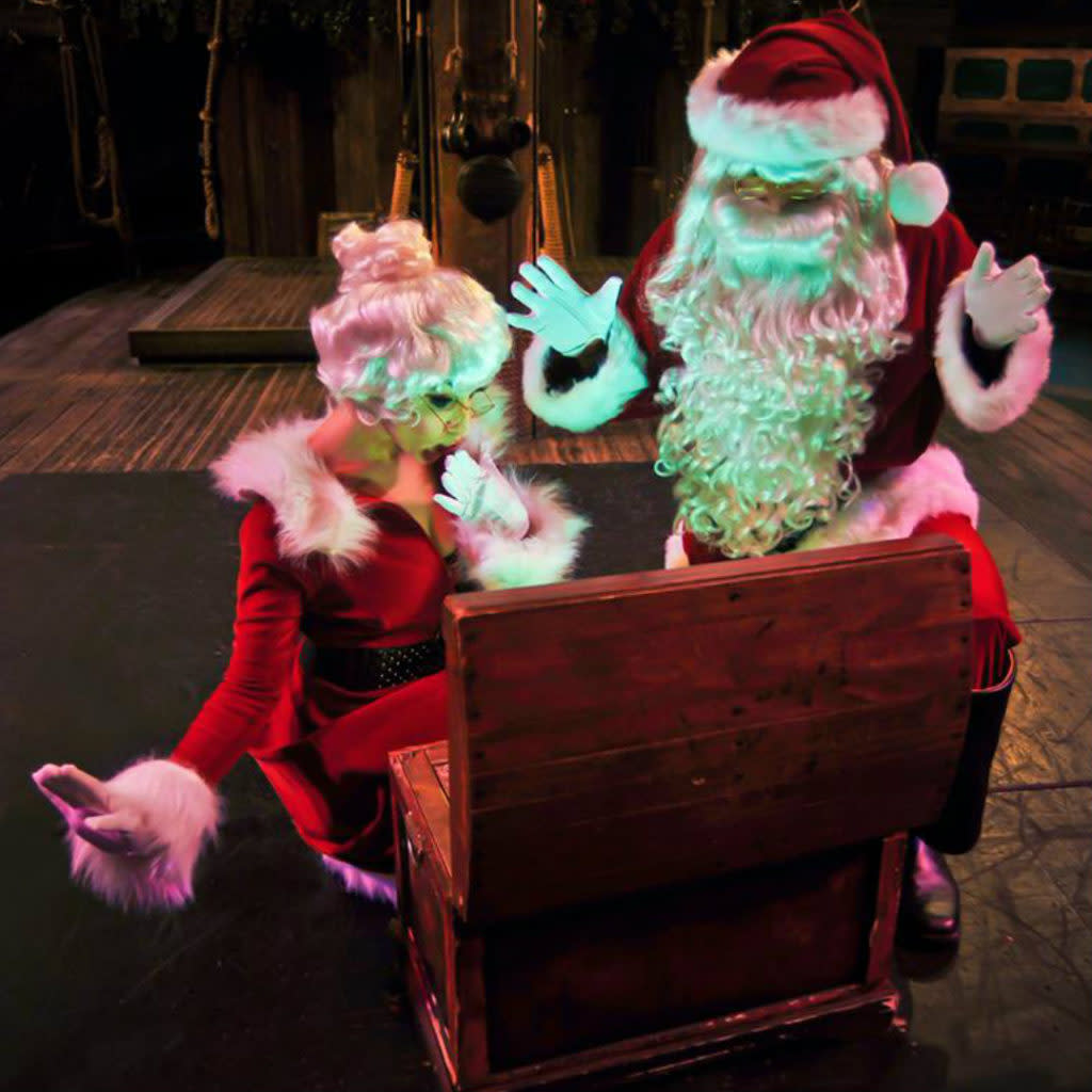Santa opening a treasure chest