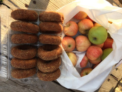 Apples and doughnuts - County Line Orchard