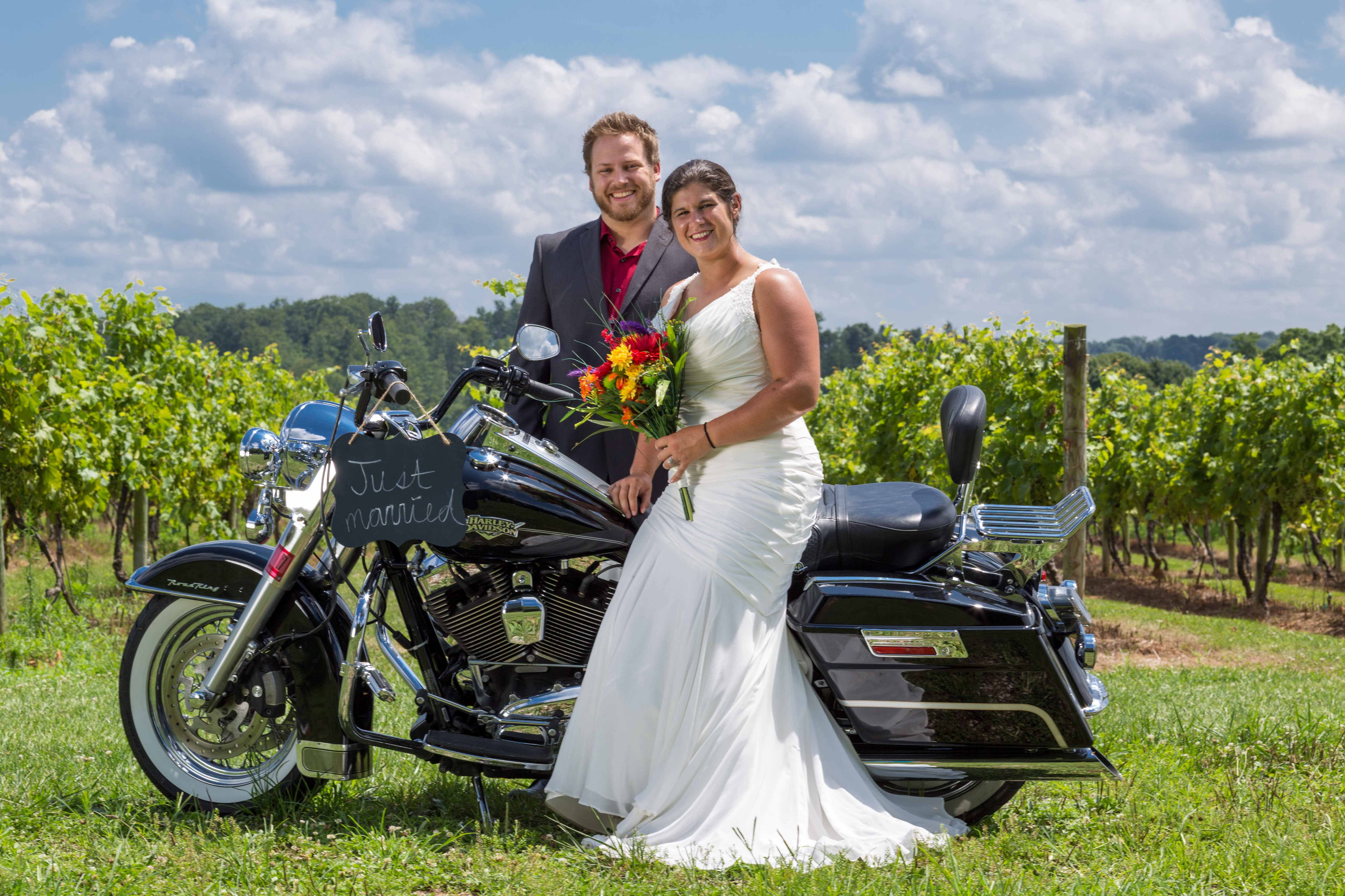 The vineyard at Naylor Wine Cellars, York County's oldest winery, also makes for a striking wedding venue.