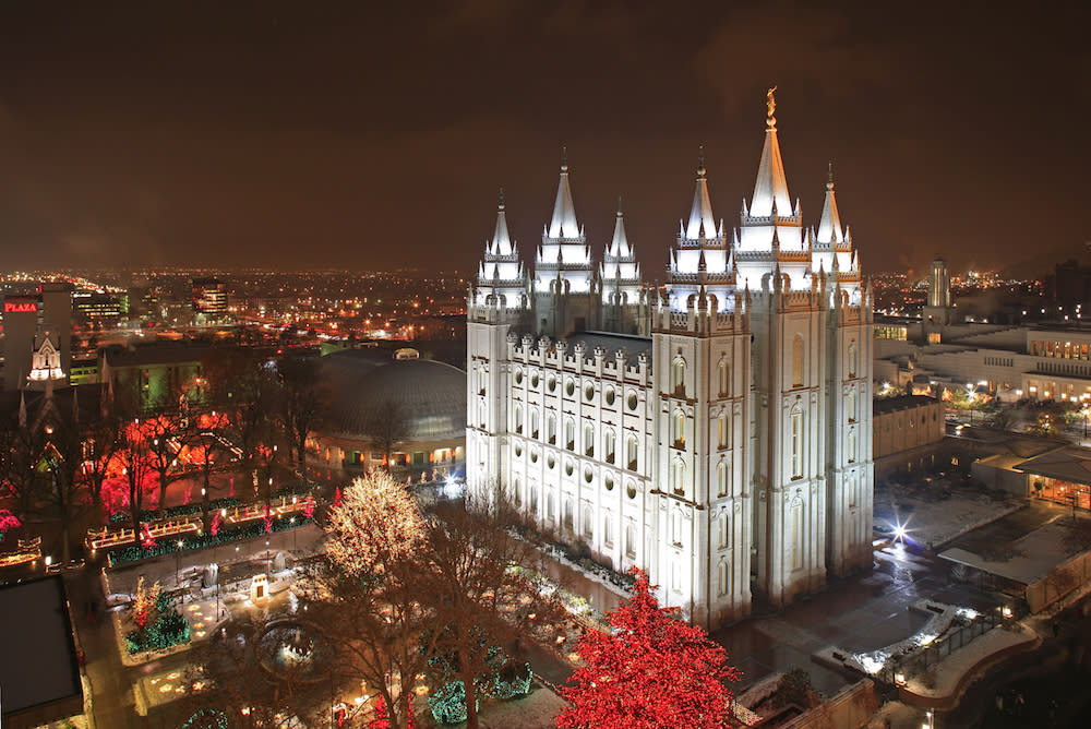 Lights at Temple Square