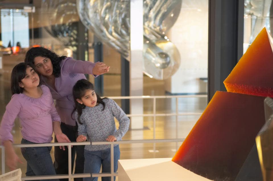 Family at the Corning Museum of Glass courtesy of Corning Museum of Glass