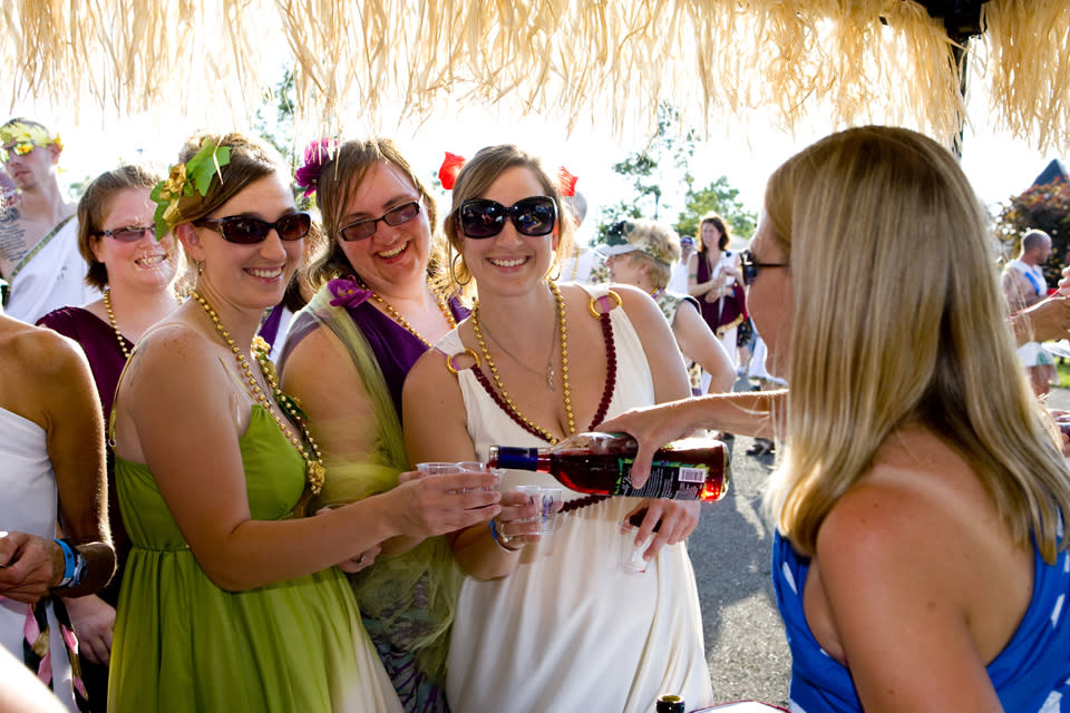 Finger Lakes Wine Festival Togas courtesy of Watkins Glen International