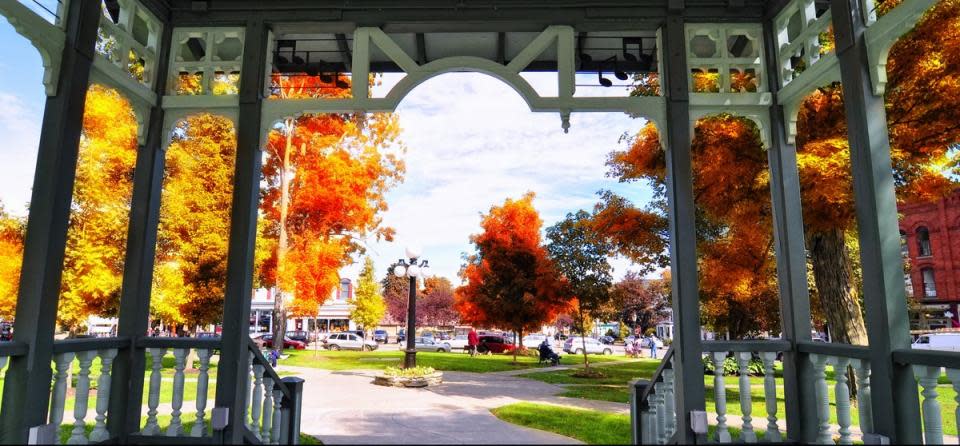 Hammondsport Village Square in Fall courtesy of Stu Gallagher