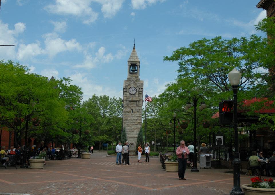 Centerway Square in Corning's Gaffer District