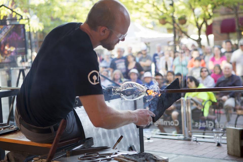 GlassFest courtesy of Corning's Gaffer District