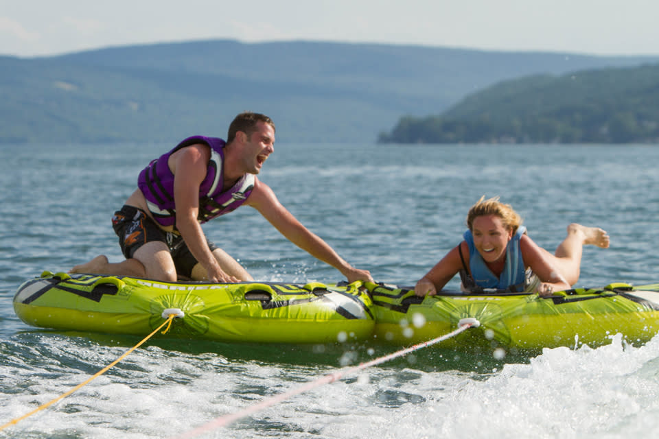 Tubing on Keuka Lake courtesy of Chris Brooks