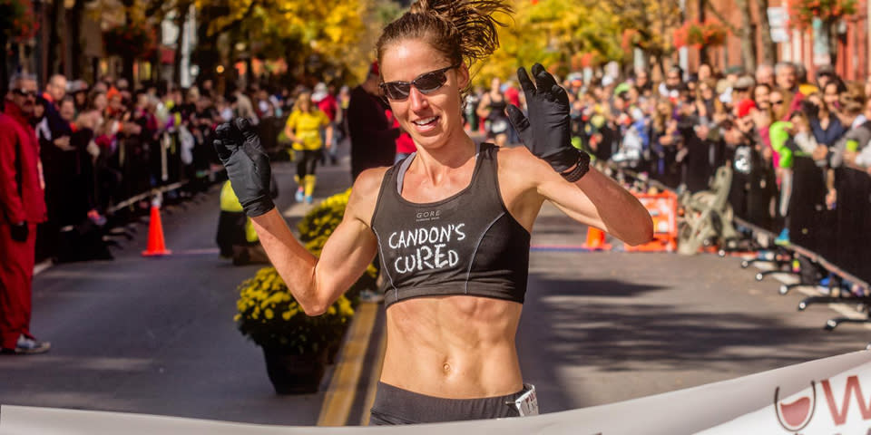Morgan Burrows Wins the 2014 Wineglass Marathon courtesy of AD Wheeler