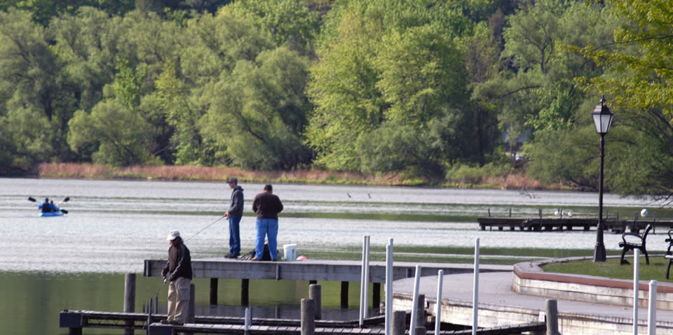 Fishing from Docks at Depot Park