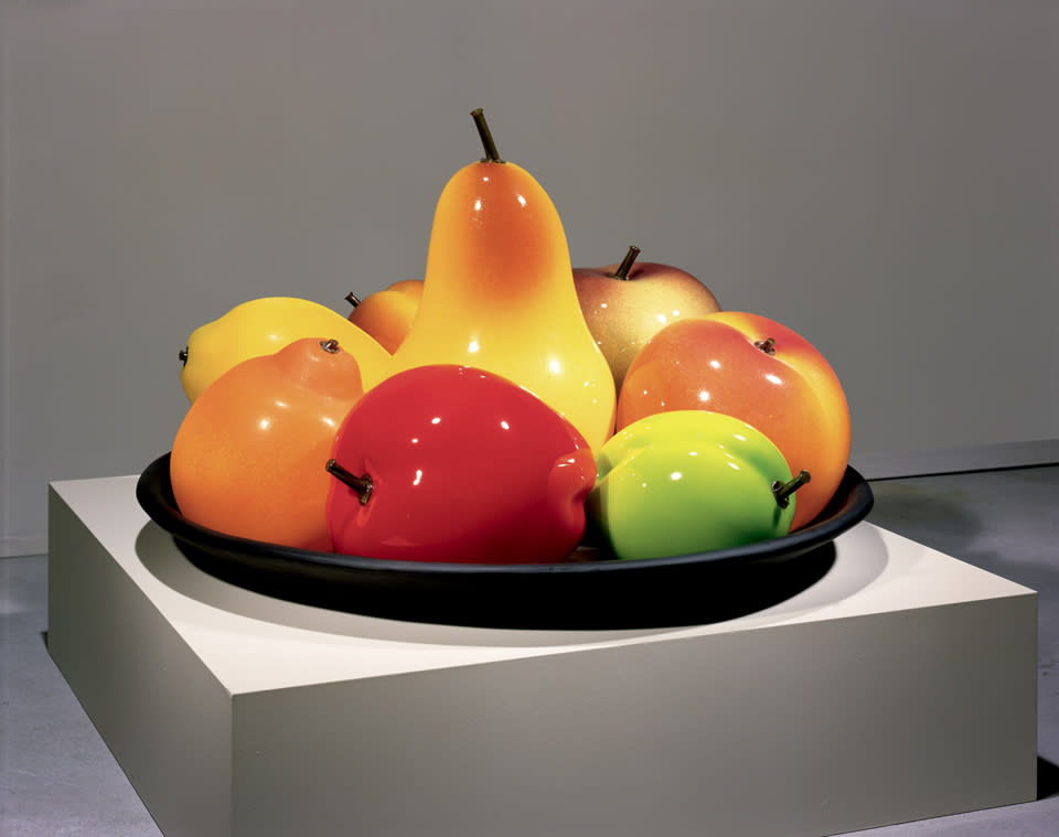 Still Life with Two Plums by Flora Mace and Joey Kirkpatrick courtesy of The Corning Museum of Glass