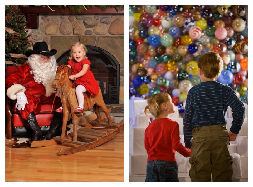 Cowboy Santa courtesy of The Rockwell Museum and Glass Ornament Tree courtesy of The Corning Museum of Glass