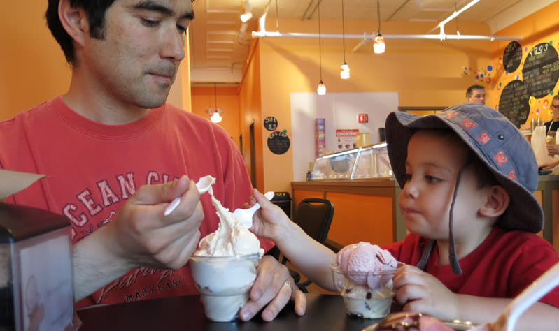 Daddy's ice cream is even better at Dippity Do Dah's