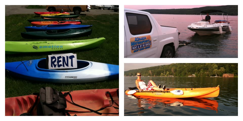 Rent boats, jet skis, kayaks, and stand-up paddleboards.