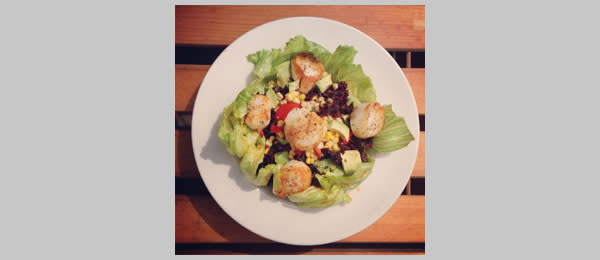 Foodspotting the Summer Scallop Salad at Bully Hill Vineyards