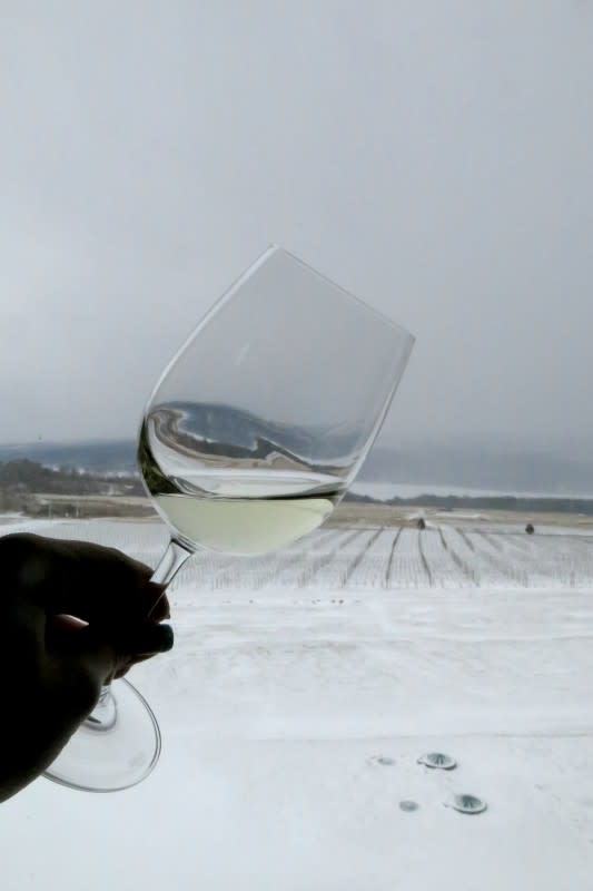 Cheers from snowy Keuka Lake! Cheers from snowy Keuka Lake!