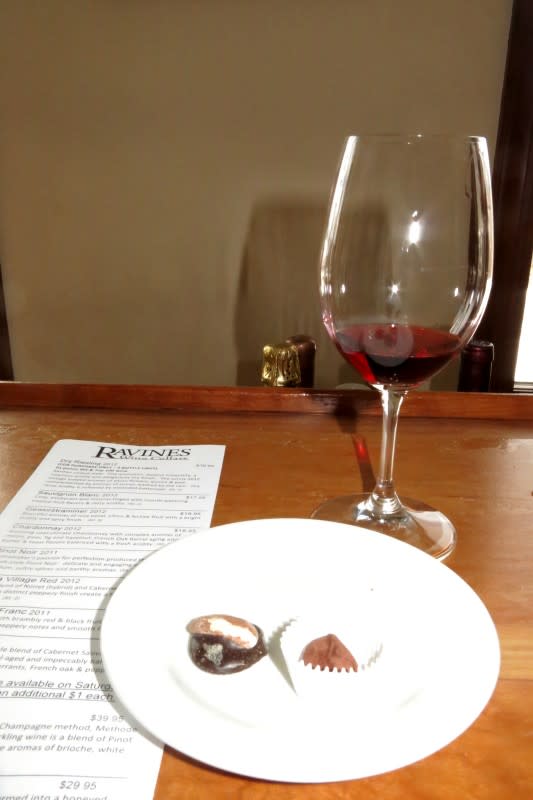 Chocolate and wine pairing at Ravines Wine Cellars Chocolate and wine pairing at Ravines Wine Cellars