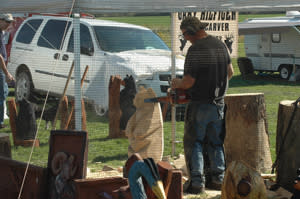 Southern Tier Outdoor Show Chainsaw carving at the Outdoor Show