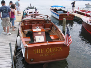 Wine Country Classic Boat Show - "The Queen" Beautiful antique wooden boats on display on Keuka Lake.