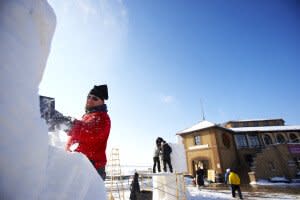 Snow Sculpting at Winterfest