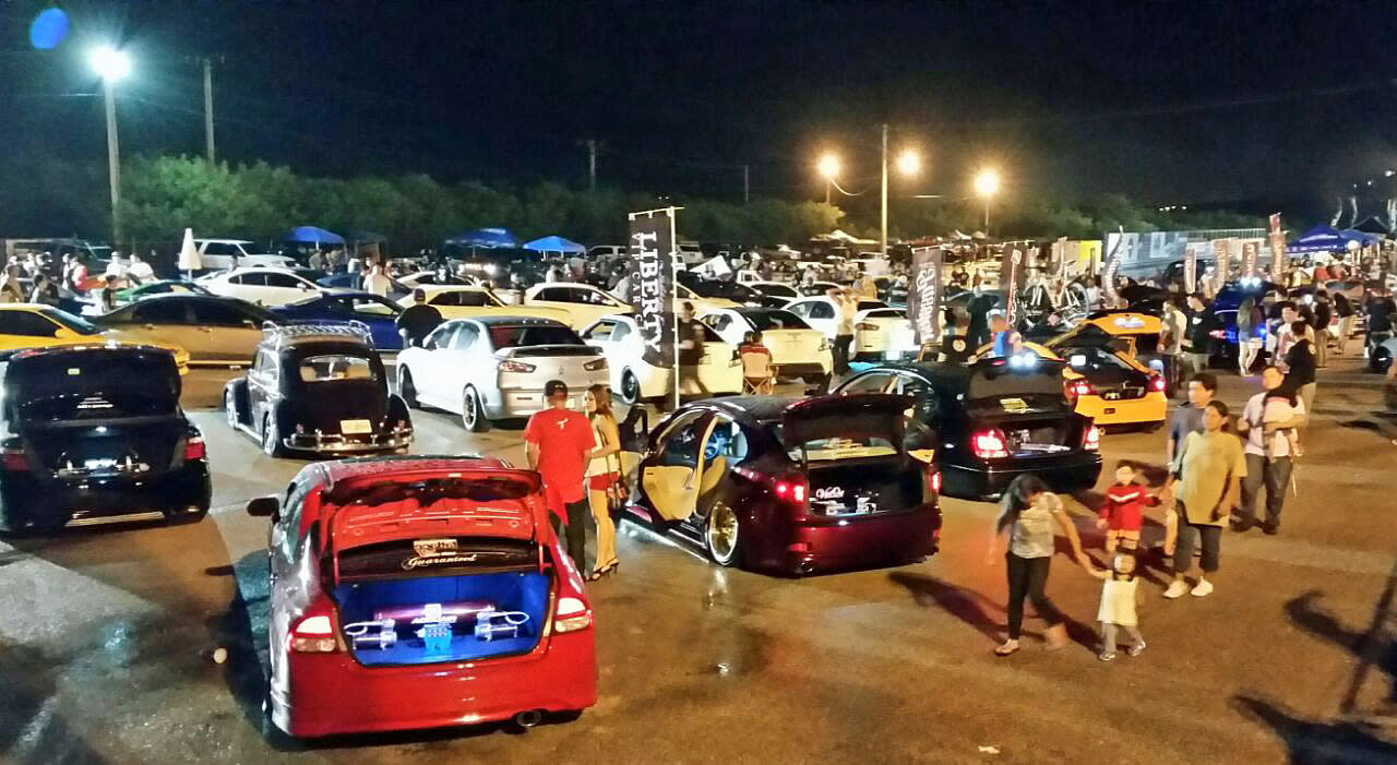 People show off their rides at the Showoff Guam Car Show