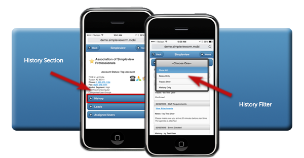 Mobile CRM History