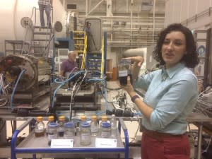 Jennifer Pruitt at ECLSS explaining the really scientifically interesting ways she is making pee into water and water into pee at Marshall Space Flight Center in Huntsville, Alabama