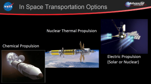 In space transportation options via Marshall Space Flight Center in Huntsville, Alabama