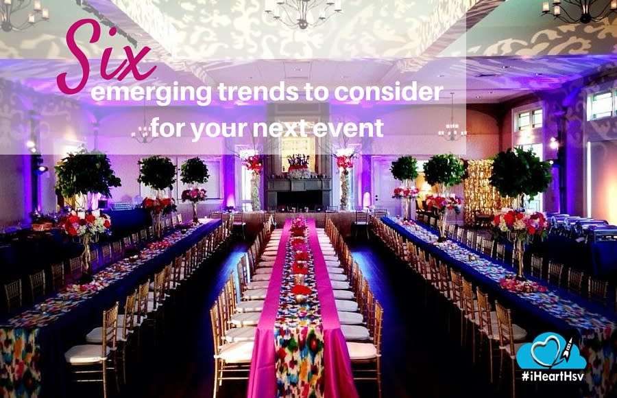 6 emerging trends to consider for your next event via iHeartHsv.com