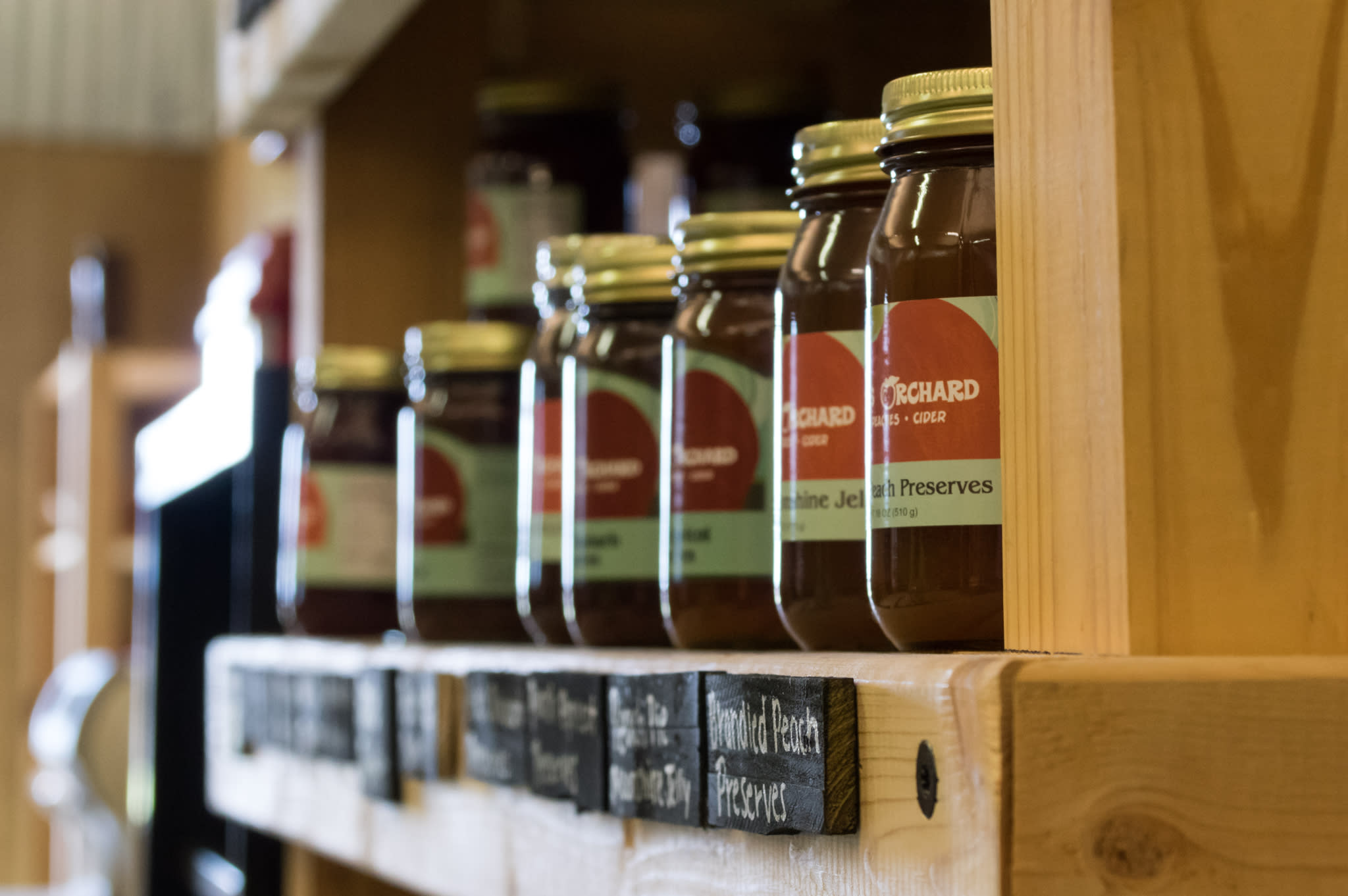 This is a photo of Scott's Orchard jams and preserves