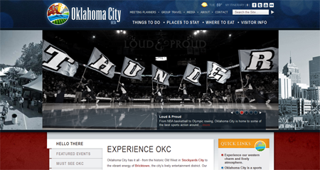 OKC website header