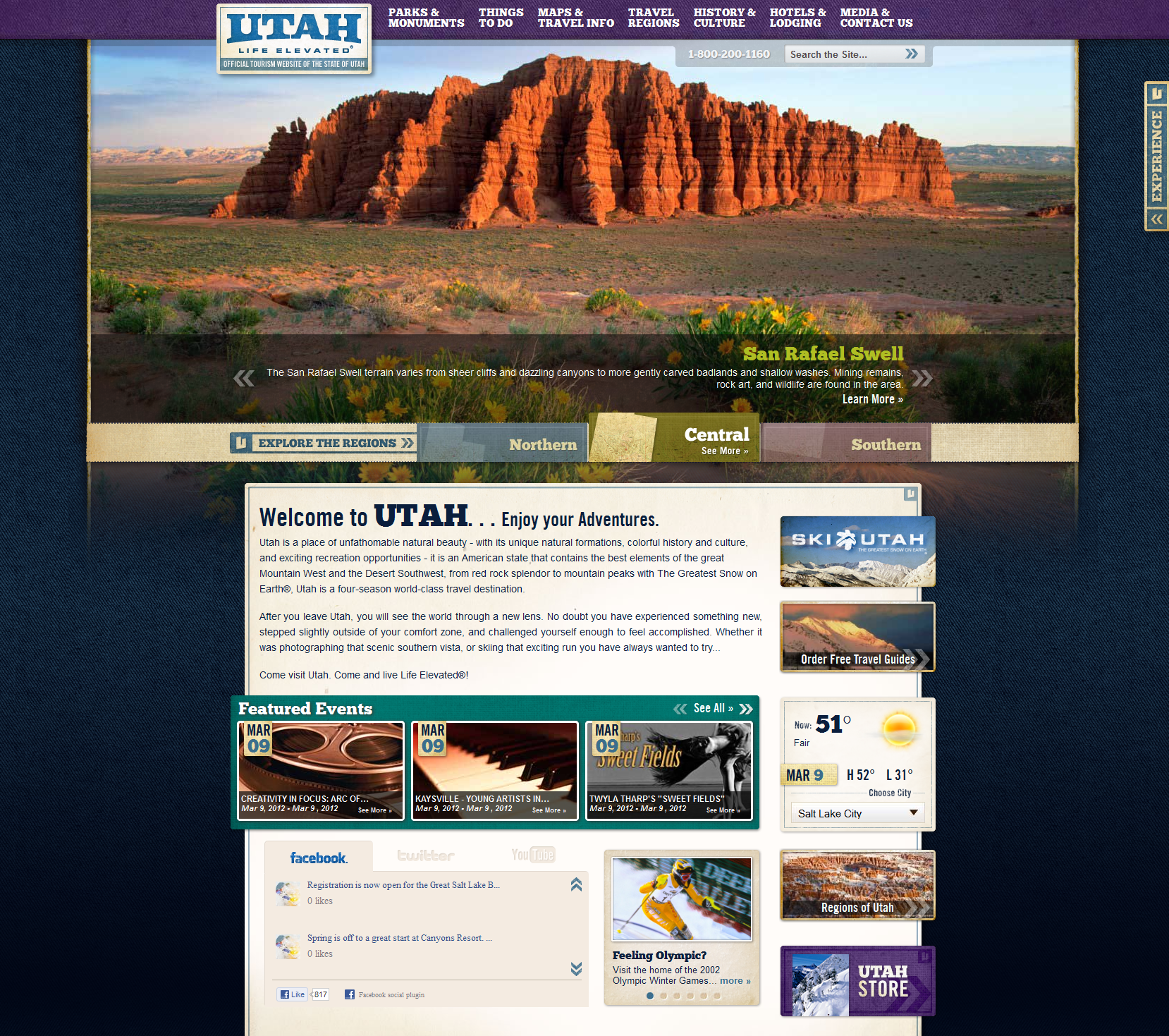 Utah Tourism Website - March 2012