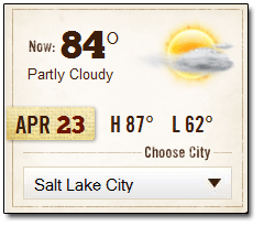 Utah 2012 Weather Widget